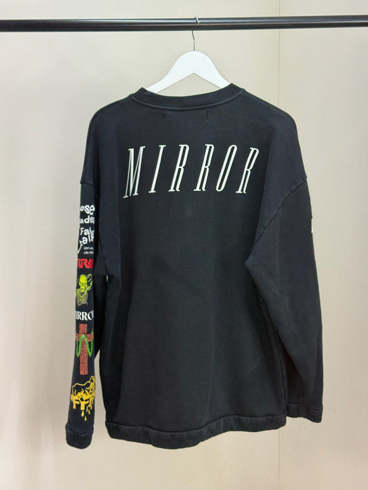 Off-White Black 'Mirror' Logo Jumper - XS oversize