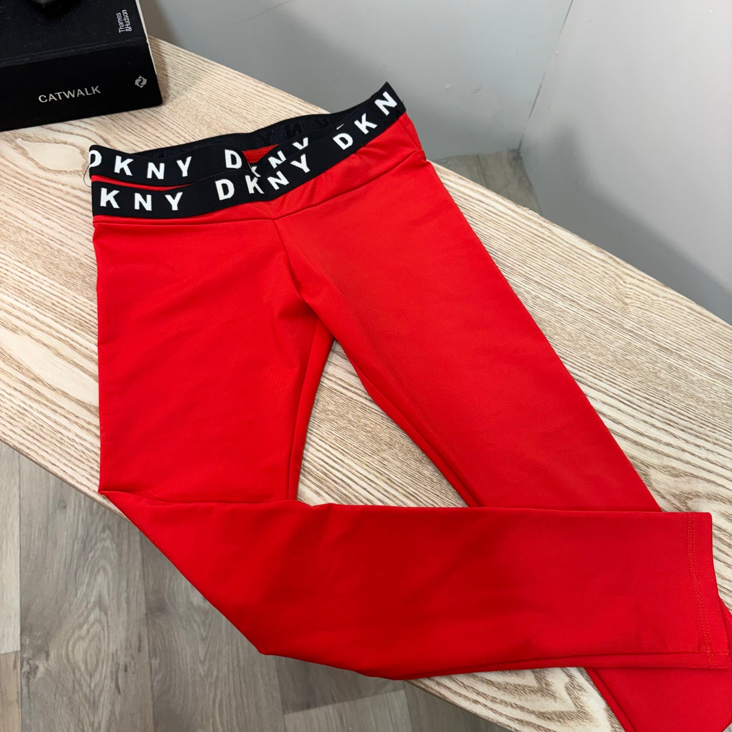 Kids DKNY Red Black Logo Leggings – Age 10