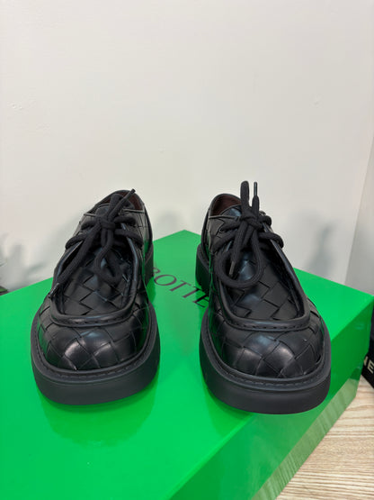 Bottega Veneta Intrecciato Leather Derby Shoes - 38/UK5