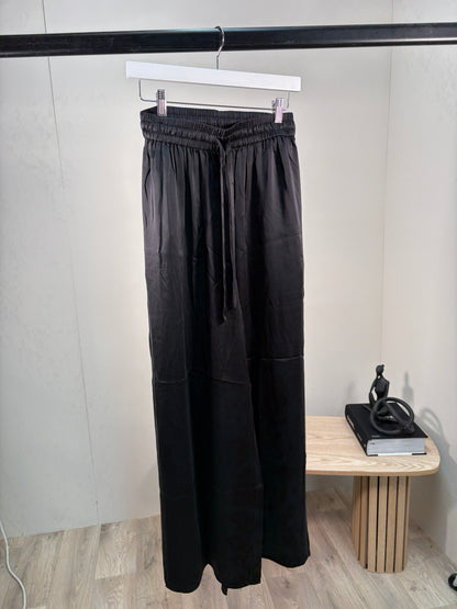 Zimmerman Black Silk Drawstring Wideleg Trousers - 0/small