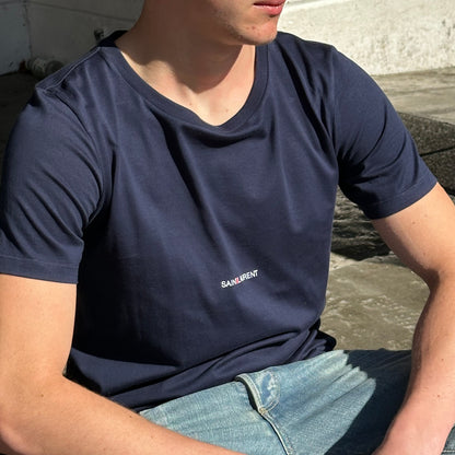 Saint Laurent Navy Blue T-Shirt – UK Small
