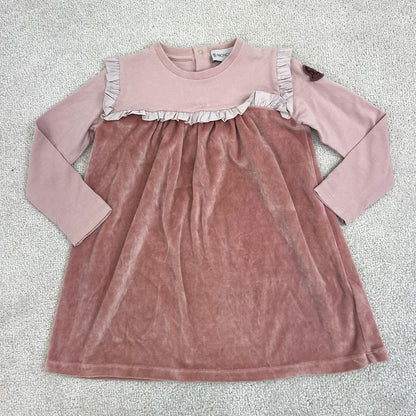Kids Moncler Nude/Brown Suede Dress - Age 3