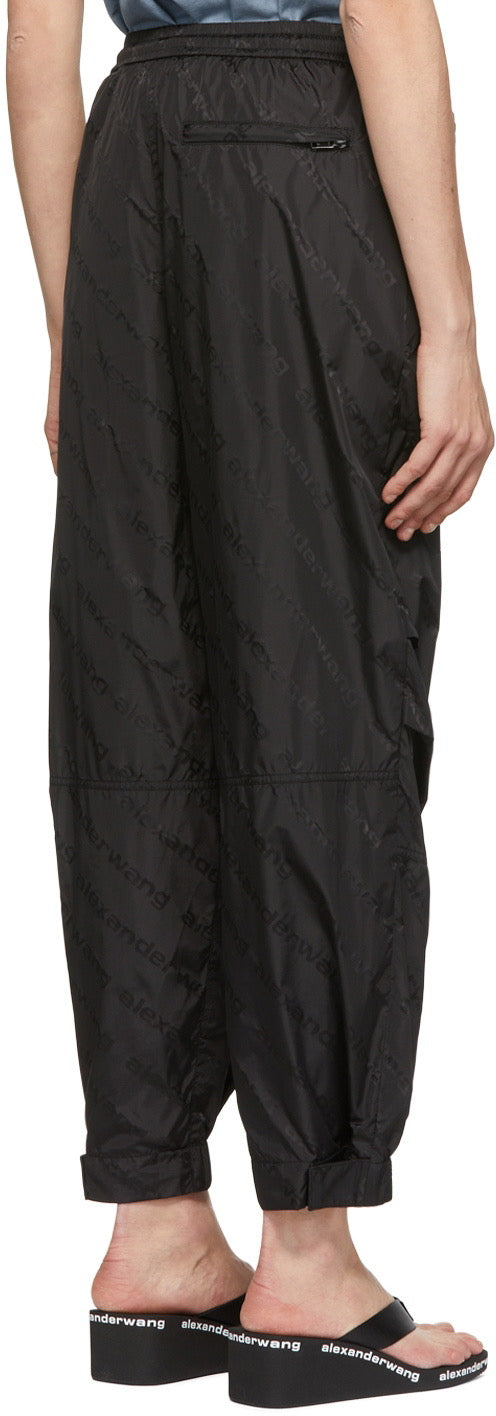 Alexander Wang Blue Logo Multi Logo Nylon Trousers – Medium