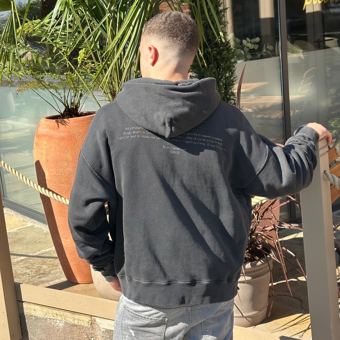Off-White Mary Skate Black Washed Hoodie – Large