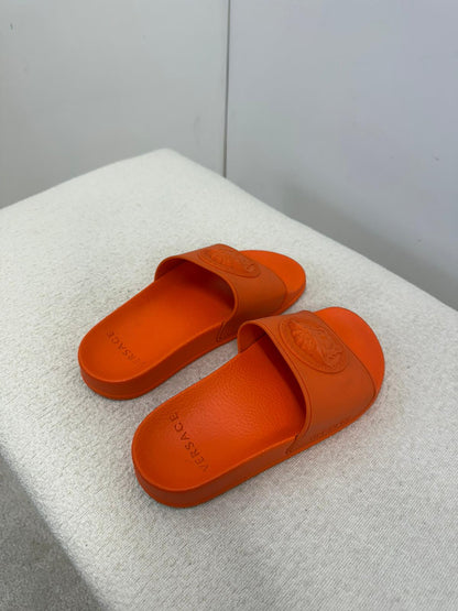 Kids Versace Orange Medusa Slider - EU 35 UK 2.5