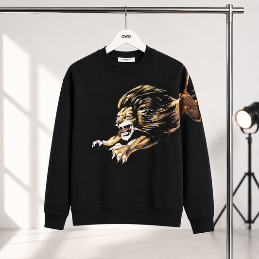 Givenchy Black Lion Print Sweatshirt - XL