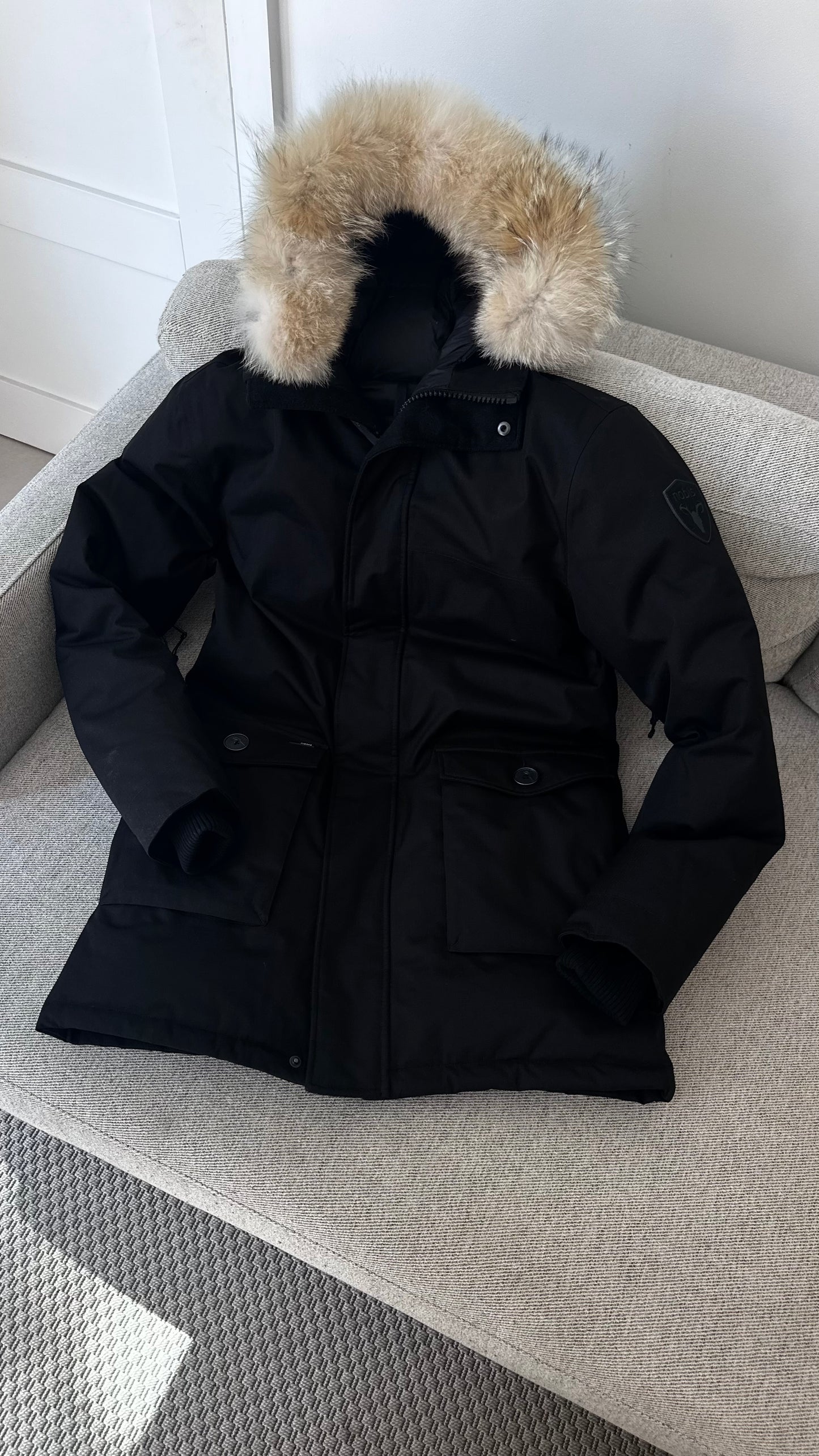 Nobis Yves Black Removable Fur Hood Parka Coat – Medium