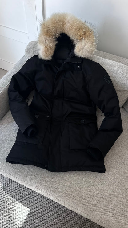 Nobis Yves Black Removable Fur Hood Parka Coat – Medium