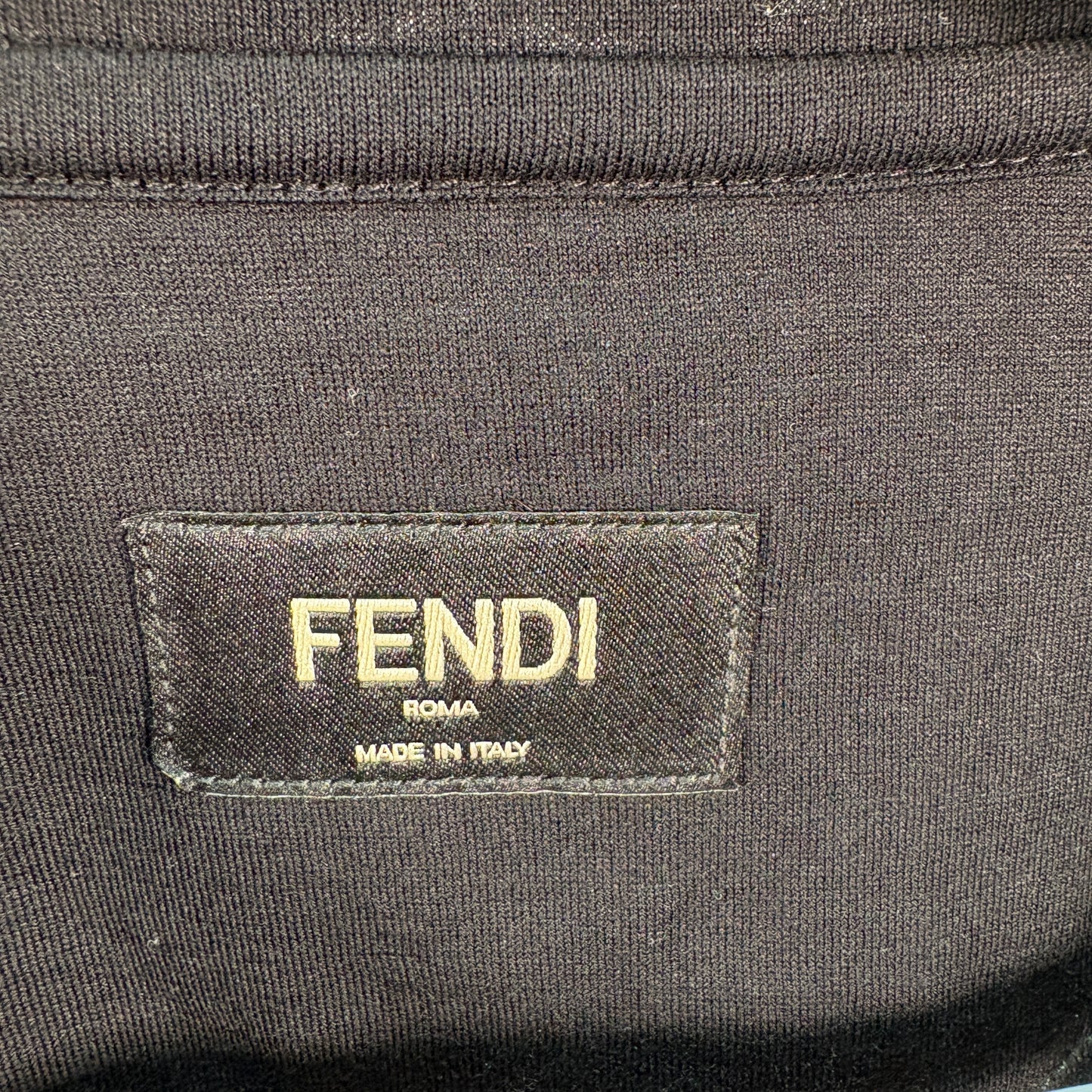 Fendi Black Stitch Logo T-Shirt – UK Small