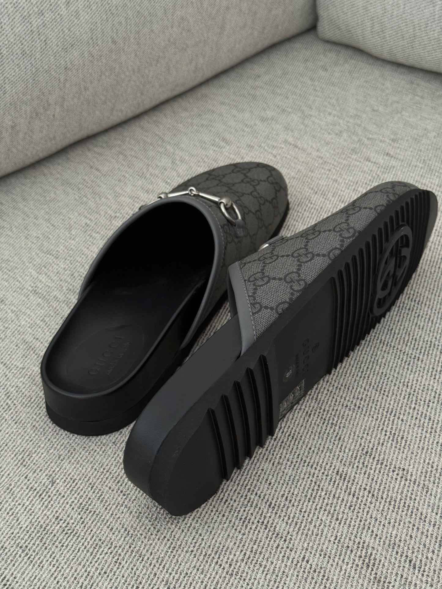 Gucci GG Horsebite Slider Mules- UK 10 Brand New
