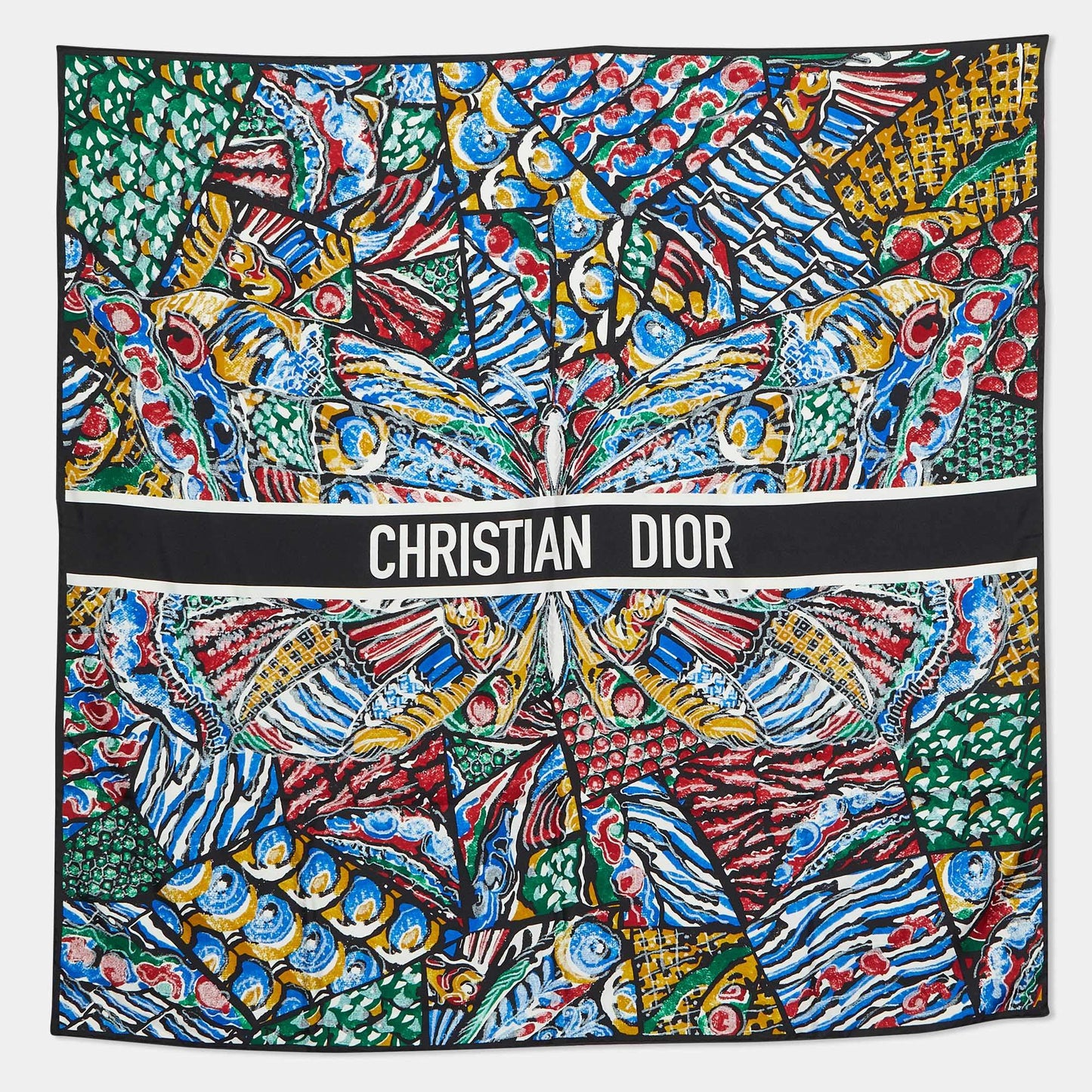 Dior Butterfly Multicolour Silk Square Scarf - One Size