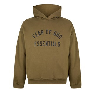 Essentials Khaki Logo Hoodie – Medium