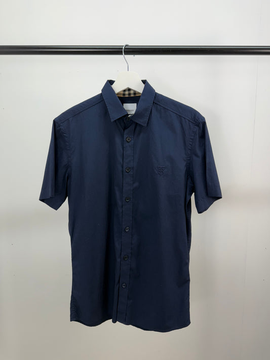 Burberry Navy Short Sleeve TB Shirt - Small