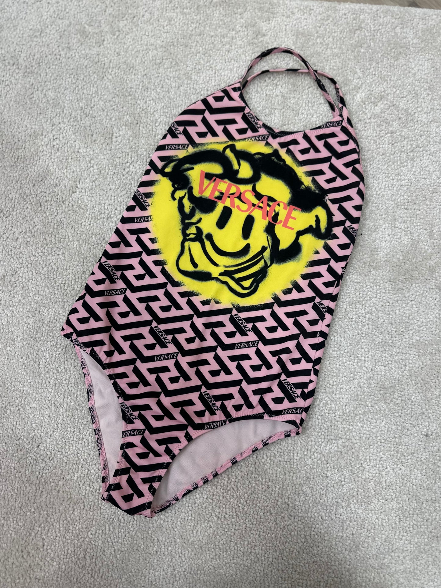Kids Versace Pink & Yellow Swimsuit (Age 8)