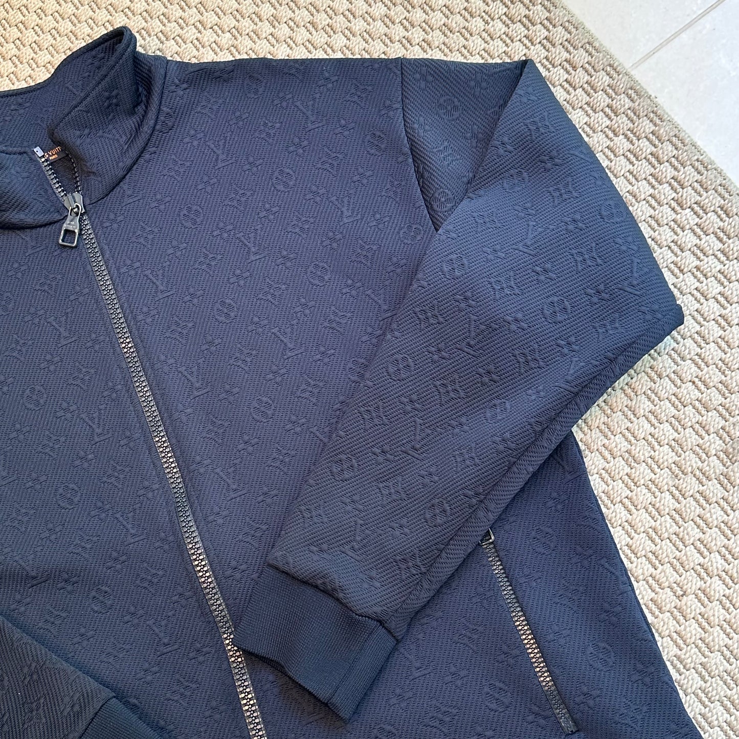 Louis Vuitton Navy Technical Zip Track Jacket - XL