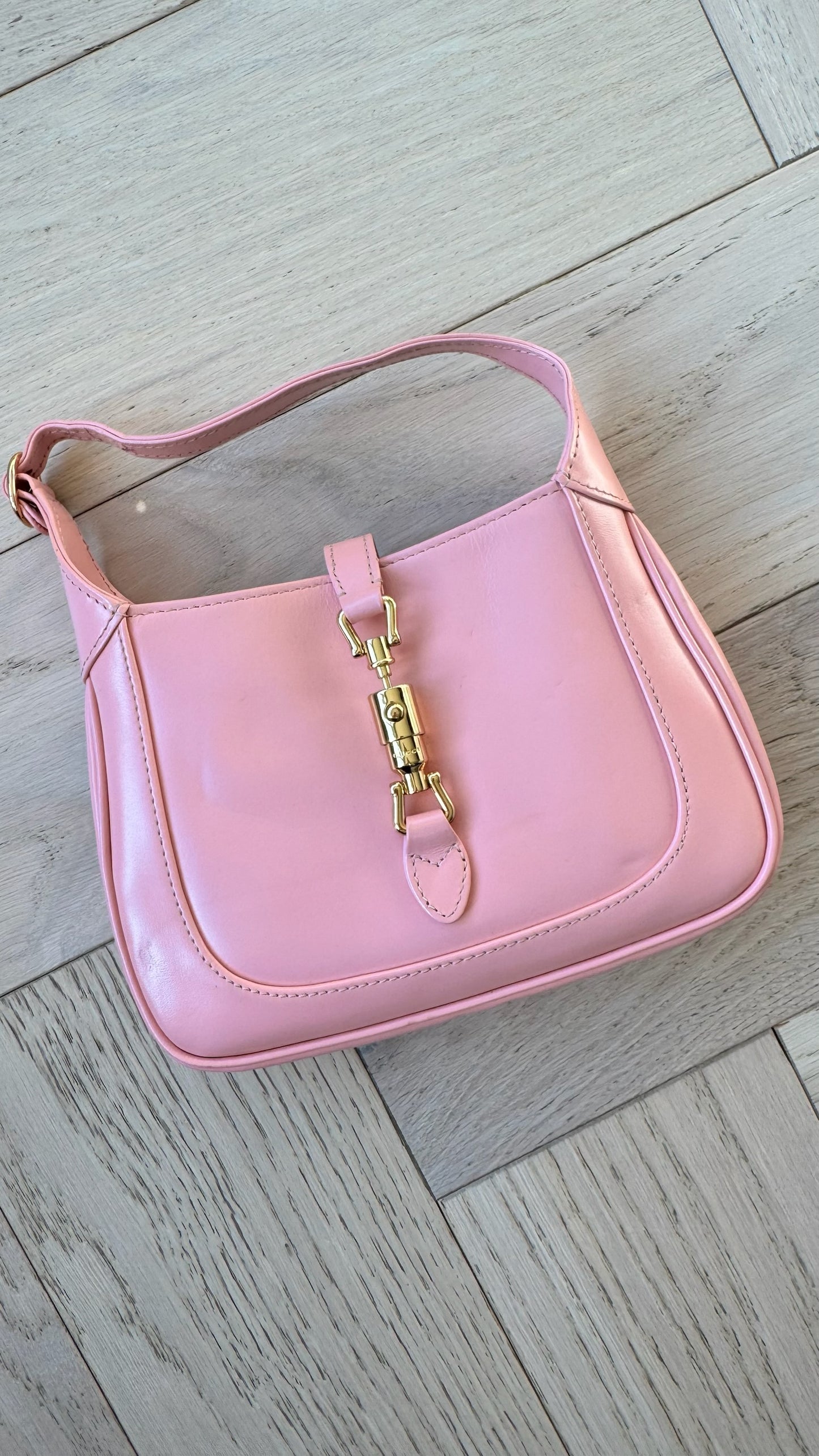 Gucci Jackie 1962 Pink Leather Handbag