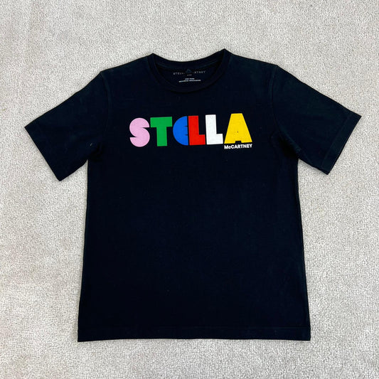 Kids Stella McCartney Black Logo T-Shirt - Age 6