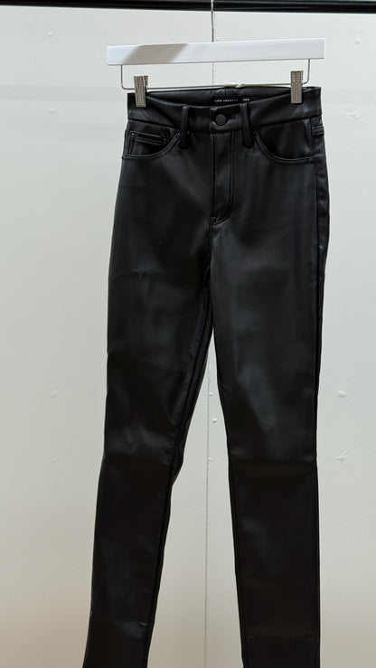 Good America Black Leather Flare Pants , New With Tags - 0/25