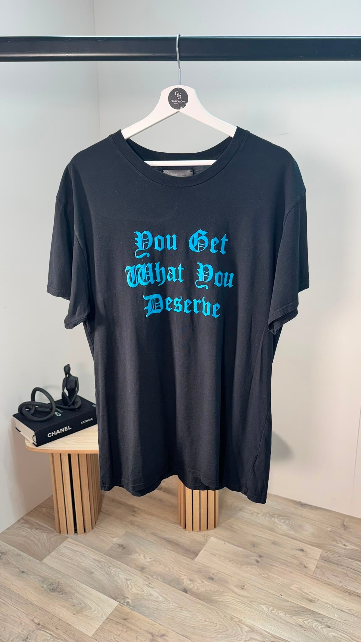 Amiri Black You Get What You Deserve T-shirt– Small