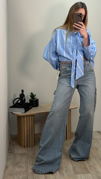 Courrégès Blue Denim Flared Jeans - Brand New In Tags 26