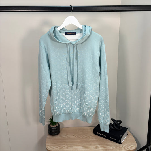 Louis Vuitton Pale Blue Monogram Hoody – XS