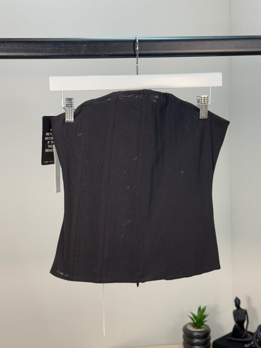 Are You Am I Sunniva Black Corset New In Tags - UK 10