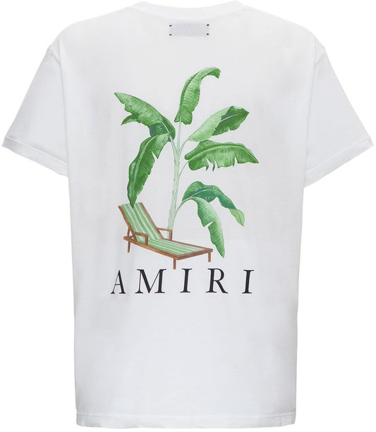 Amiri White Green Bandana Tree T-Shirt - 38/M