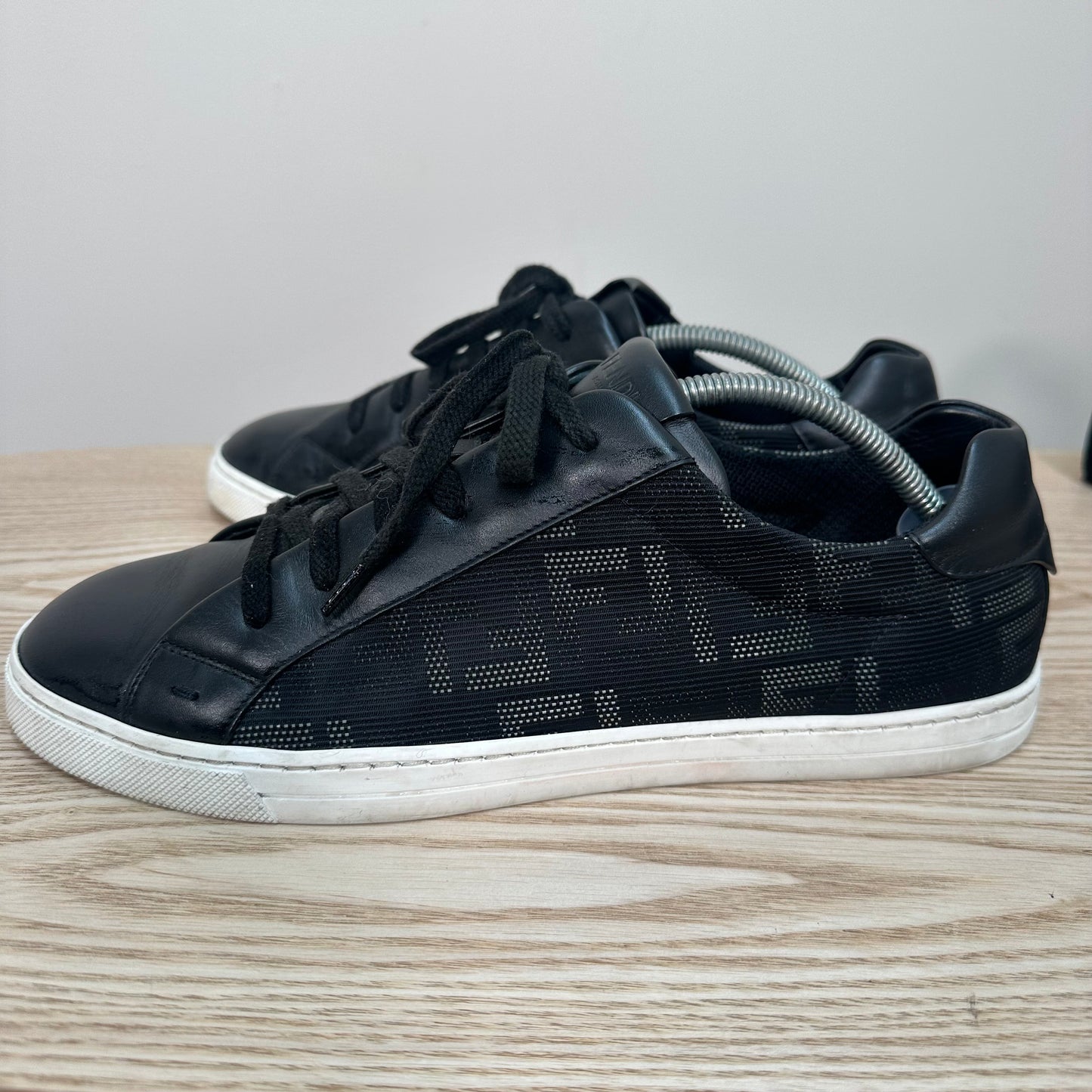 Fendi Black FF Insert Trainers – UK 8