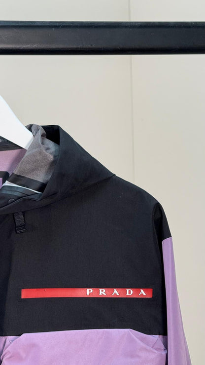 Prada Purple Linea Rossa Cropped Jacket - Medium