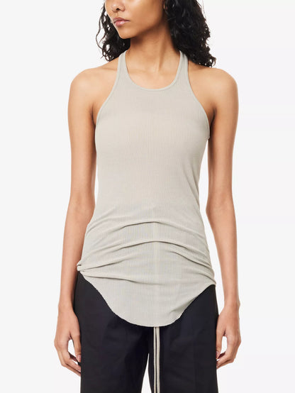 Rick Owens Sage Ribbed cotton tank top - New In Tags IT 40-M
