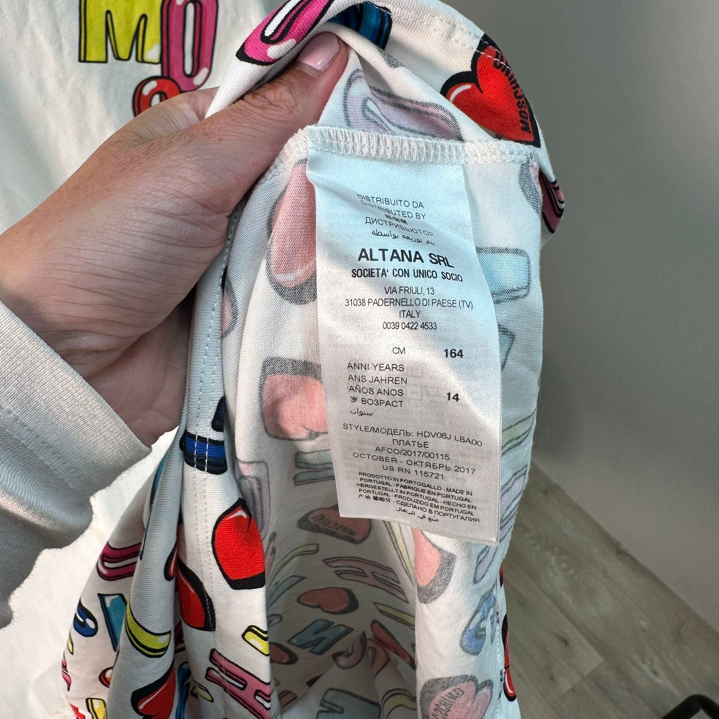 Kids Moschino Multi Print Dress – Age 14