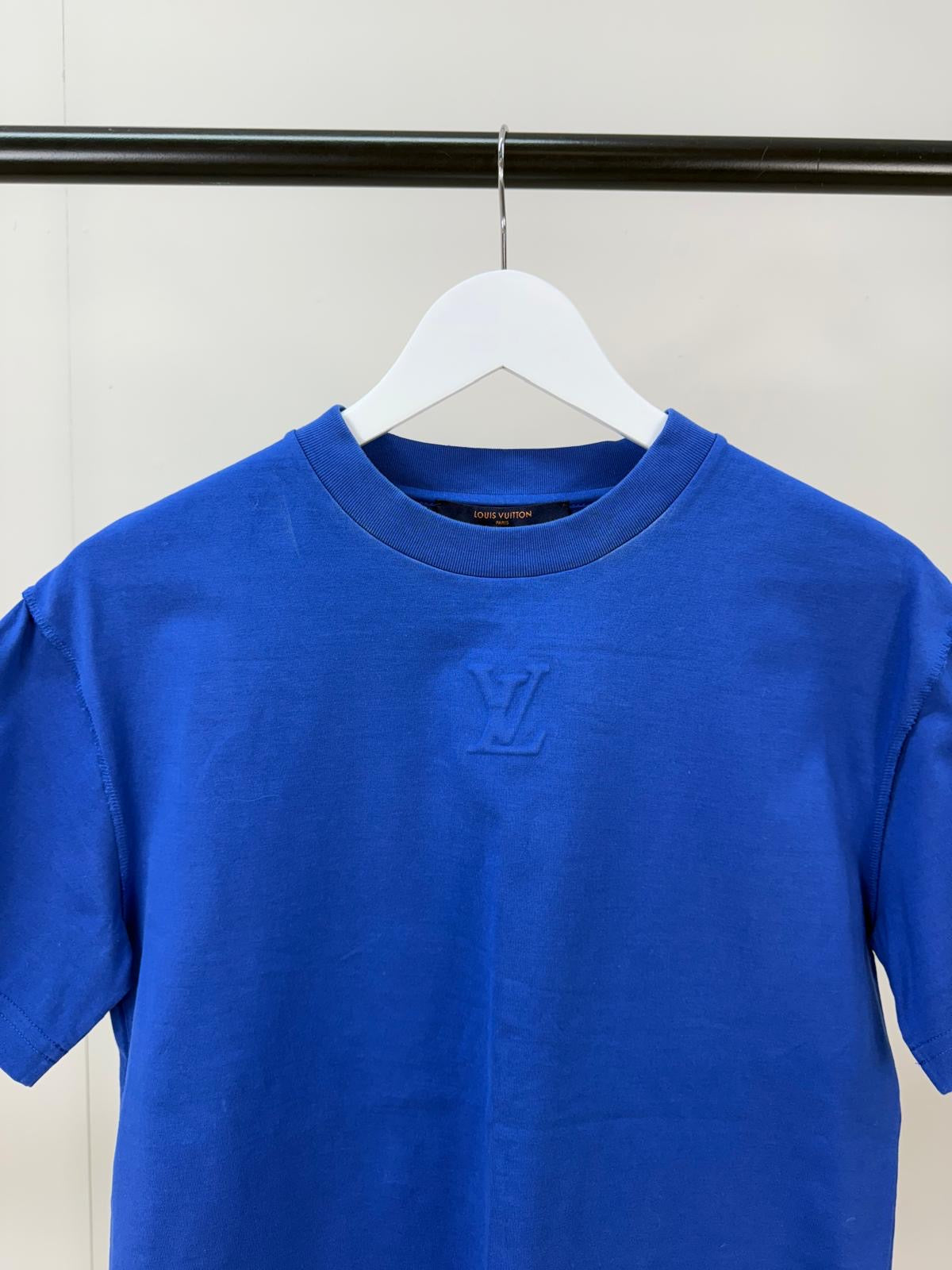 Louis Vuitton Blue LV Embossed Logo on Back T-Shirt - XS