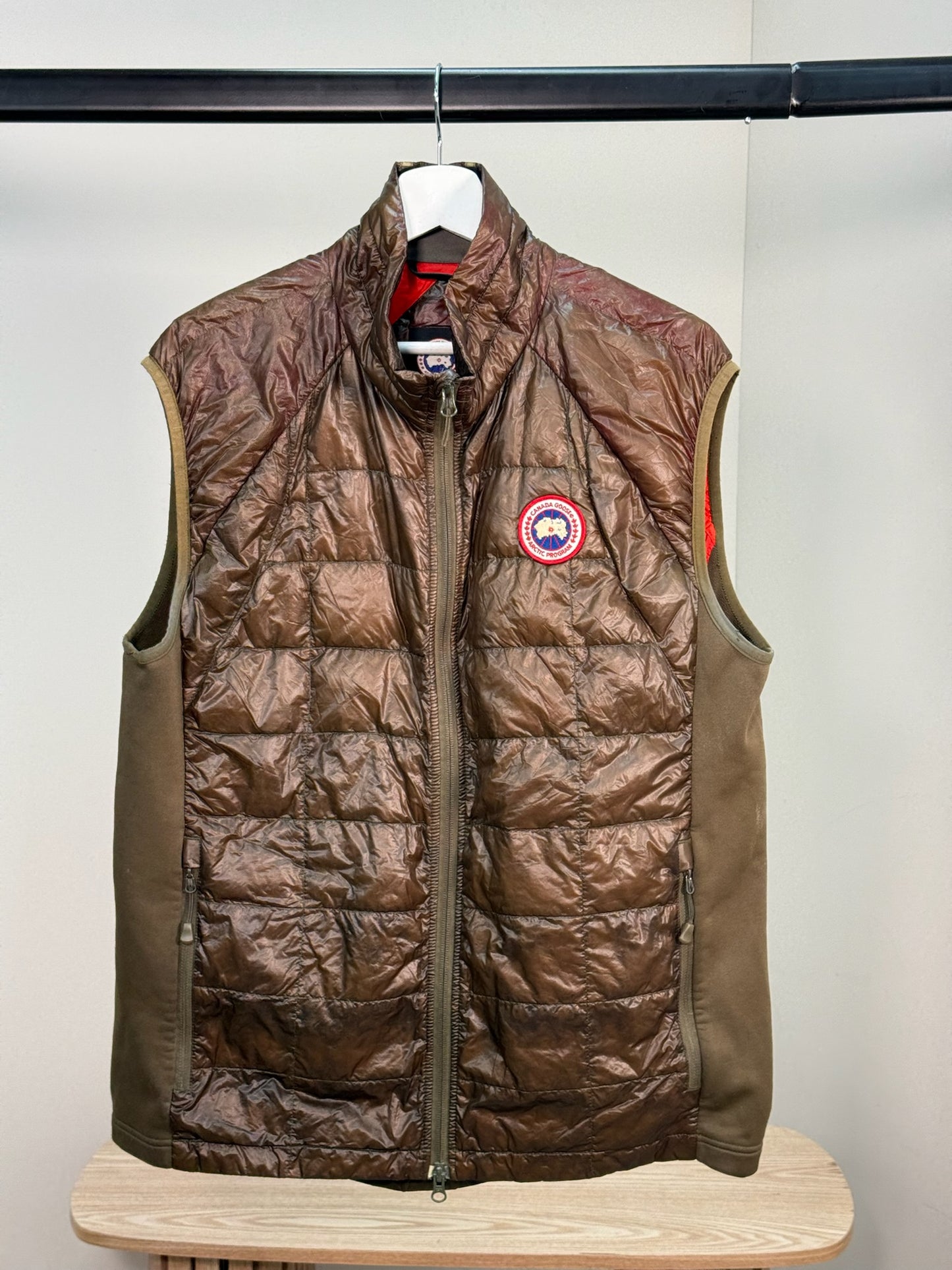 Canada Goose Khaki Padded HyBridge Lite Vest Gillet - XL