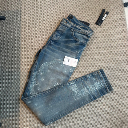 Amiri Blue Bandana MX1 Jeans – New In Tags 36