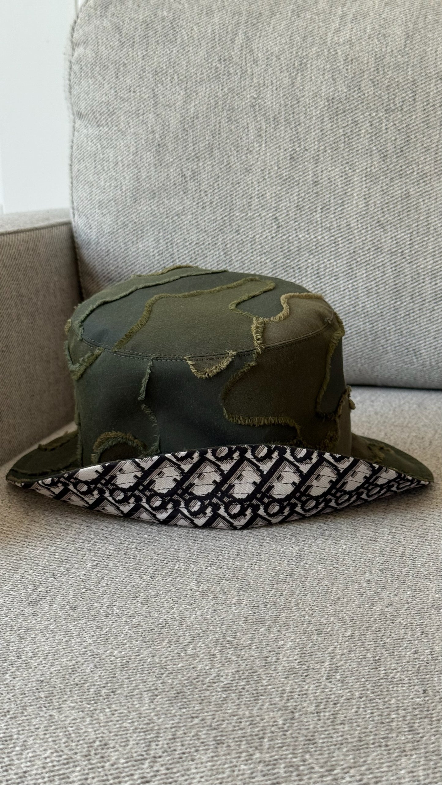 Dior Green Camouflage Bucket Hat - Size 58