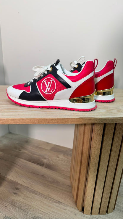 Louis Vuitton Run Away Pink White & Black Trainers - UK 3.5