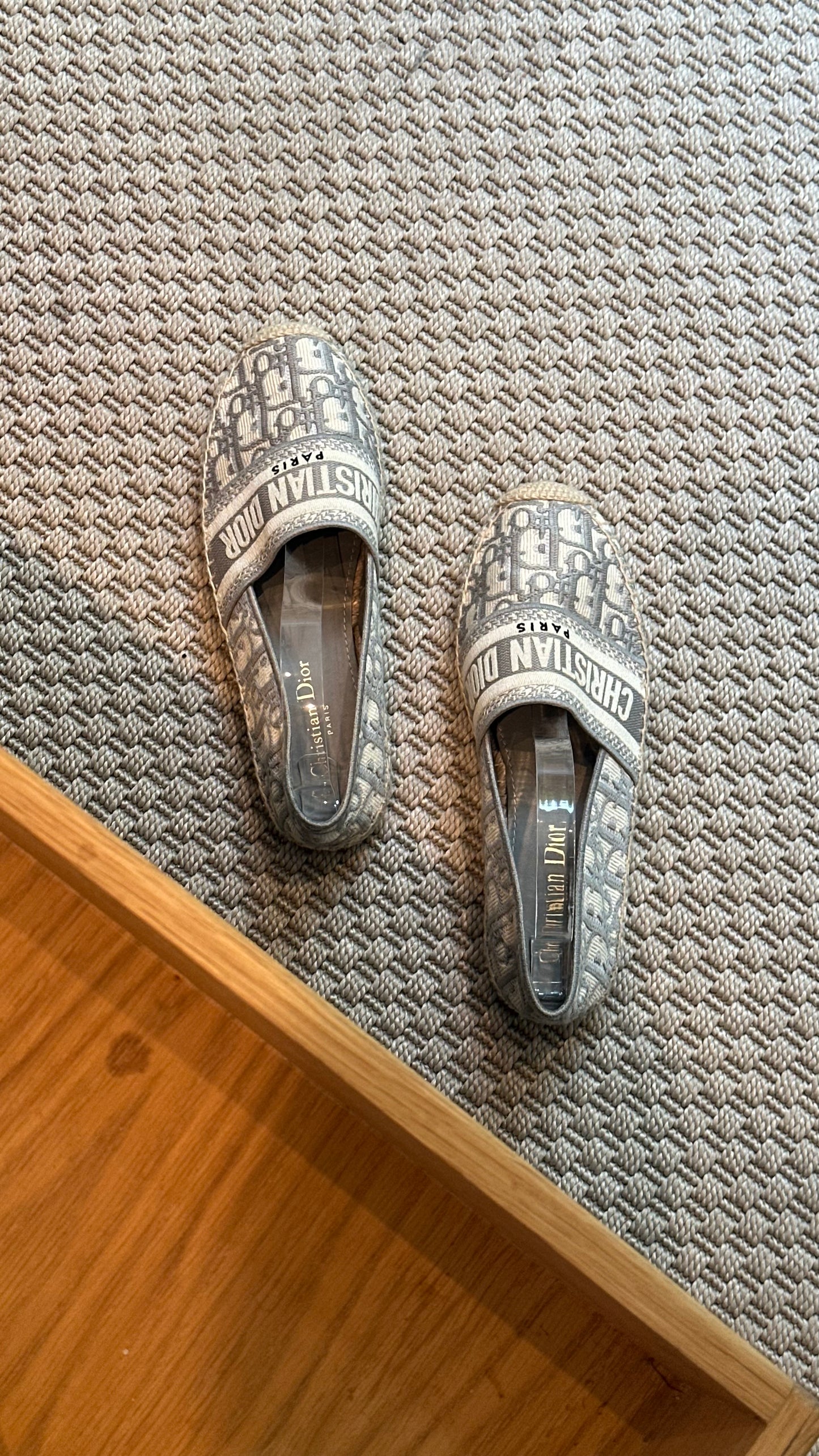 Dior Grey Oblique Gravville Espridille Shoe - UK 4.5
