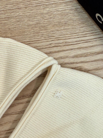 Celine Ribbed One-Shoulder Cut-Out Bodysuit - New In Tags Medium