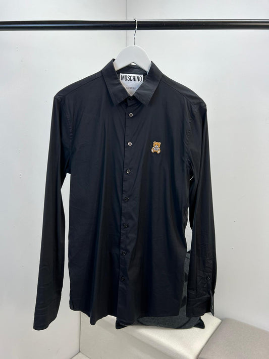 Moschino Black Toy Logo Long Sleeve Shirt (39/Medium)
