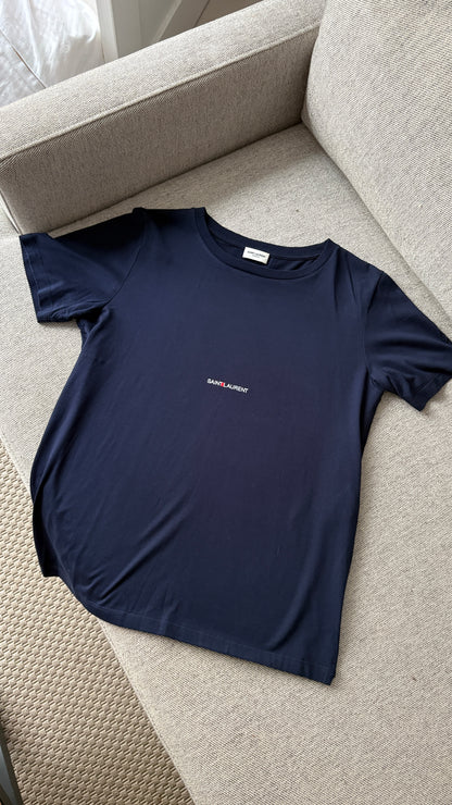 Saint Laurent Navy Blue T-Shirt – UK Small
