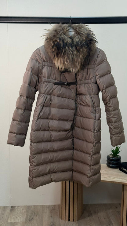 Moncler Lemming Fur Down Puffer Quilted Parka Jacket -Size 1/Small