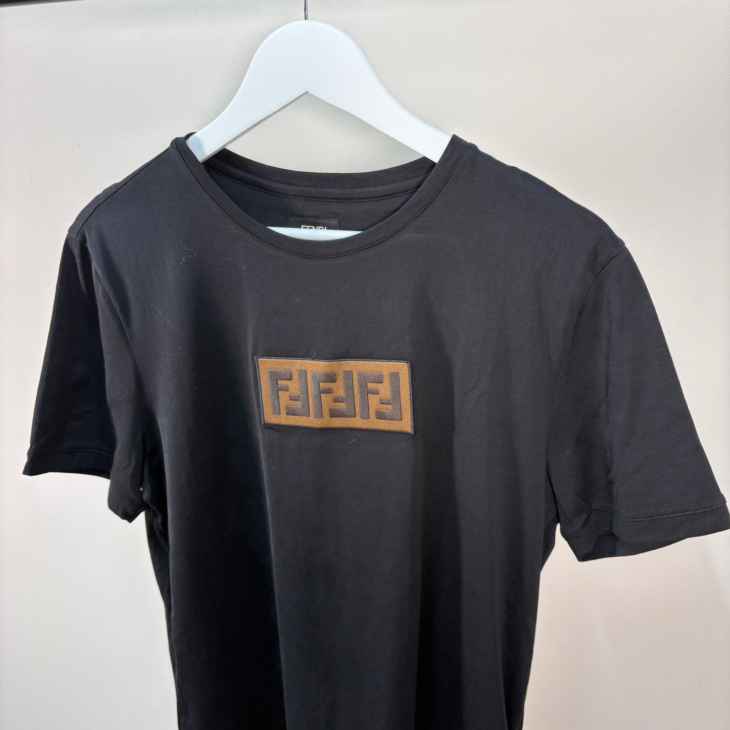 Fendi Black & Tan FF T-Shirt – UK Medium