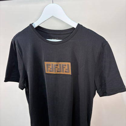 Fendi Black & Tan FF T-Shirt – UK Medium