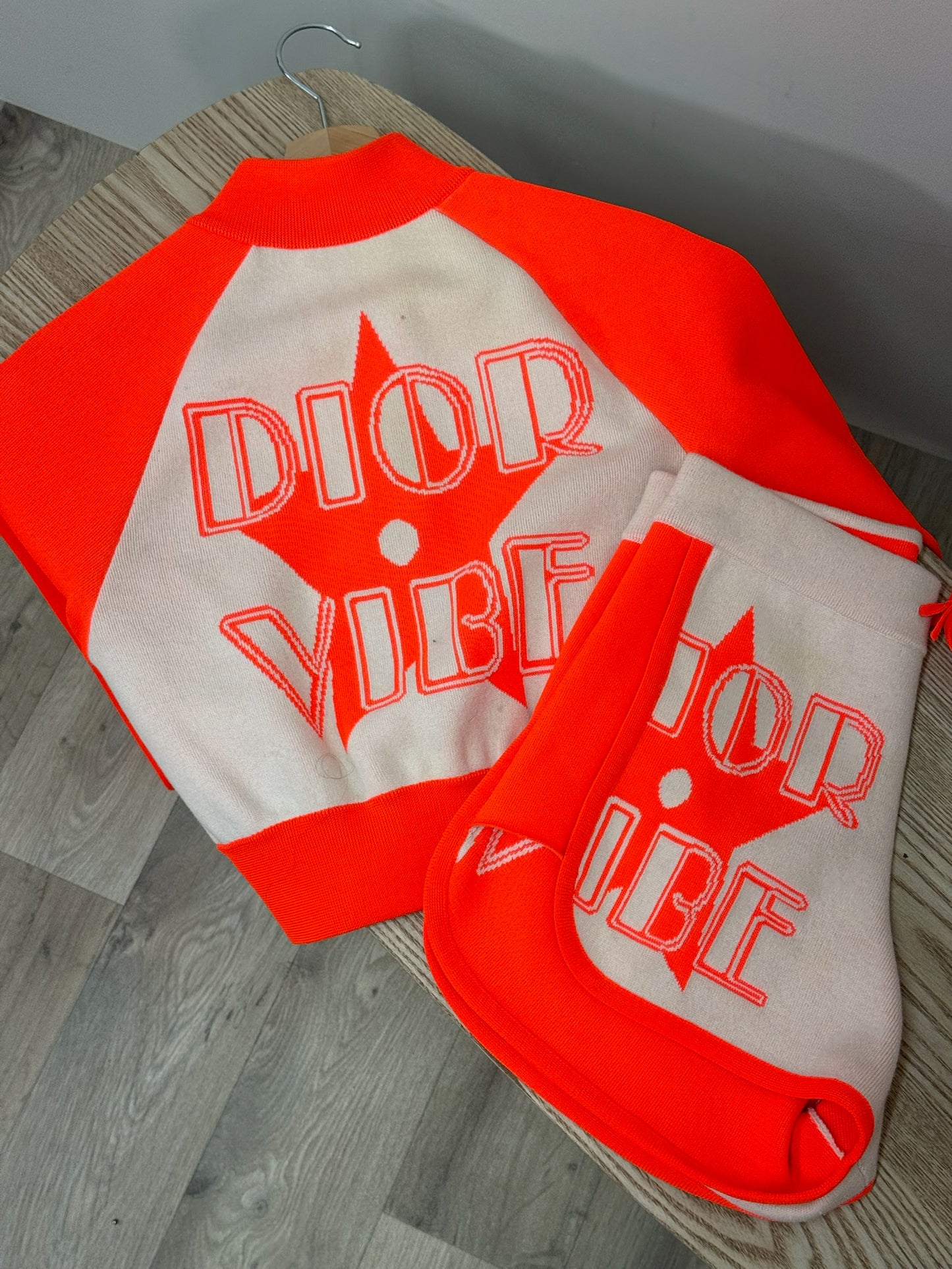 Dior Nude & Orange Vibe Two Piece Short Set - UK 6/8
