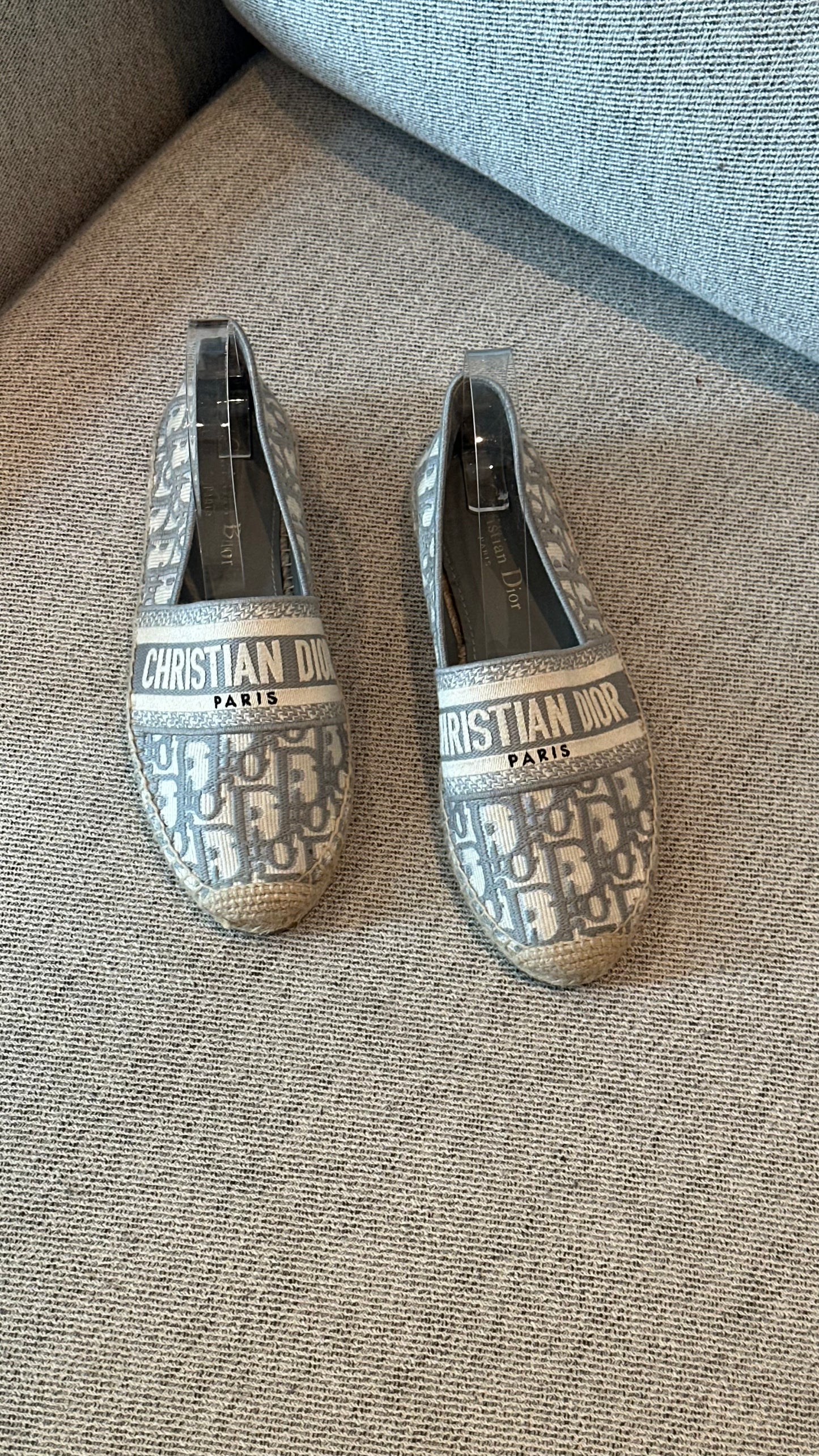 Dior Grey Oblique Gravville Espridille Shoe - UK 4.5