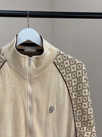 Drole De Monsieur Beige And Brown Zip Up Jacket and Shorts Set - Large