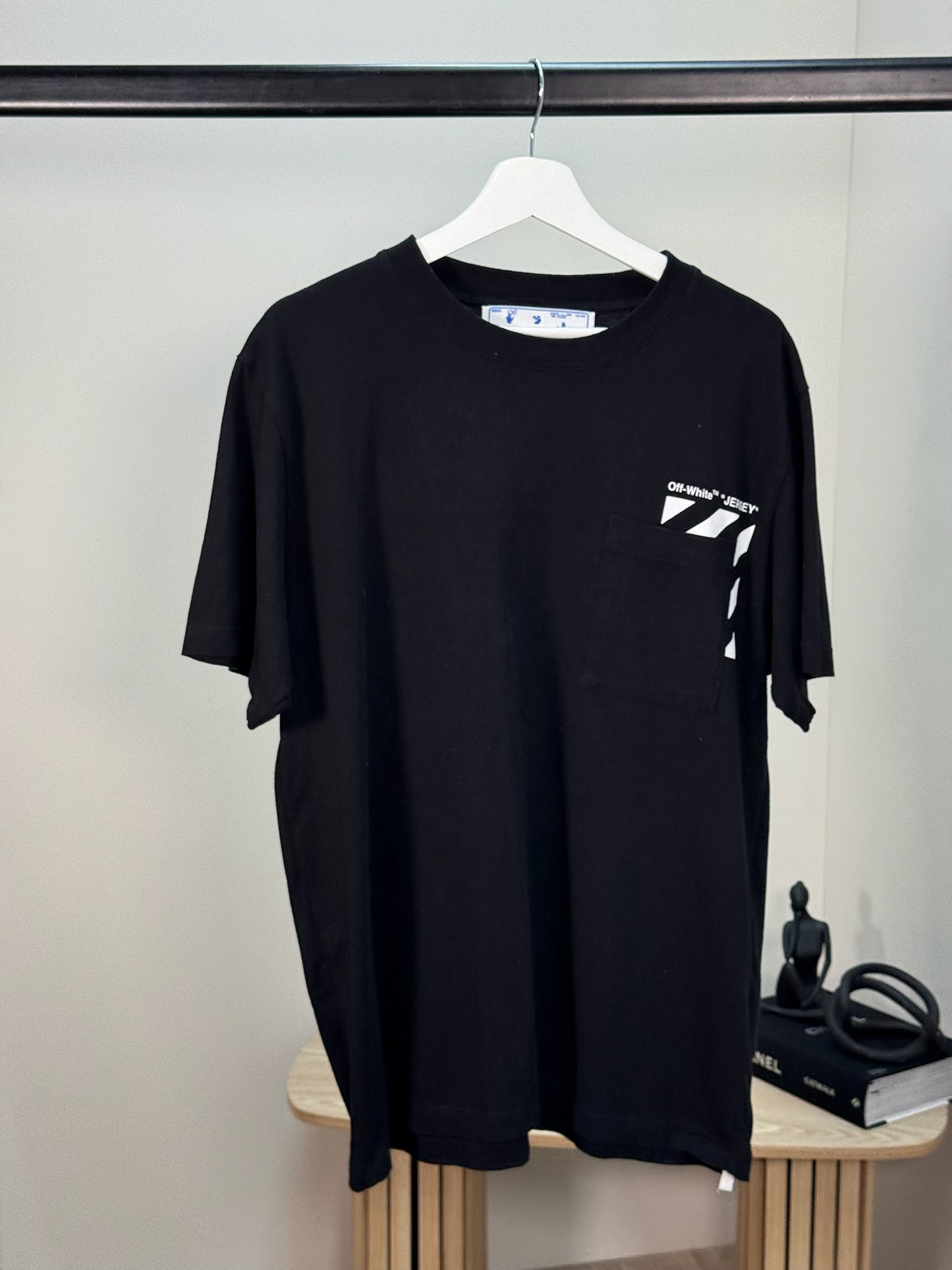 Off-White Black Diag Pocket T-shirt - Large