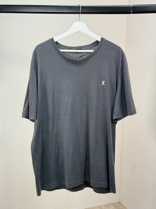 Louis Vuitton Grey Old School LV Logo T-Shirt - 4XL