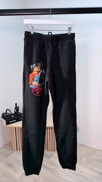 Off-White Black Kiss Slim Graphic Logo Joggers – XS, would fit small