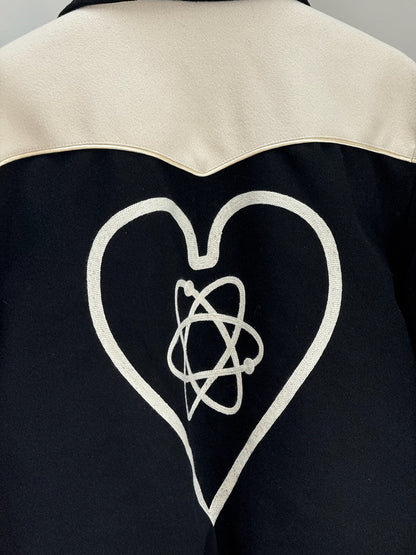 Billionaire Boys Club Black Off-White Western Heart Bomber Varsity Jacket - XL